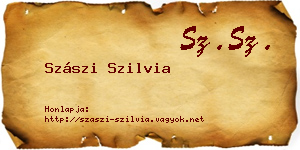 Szászi Szilvia névjegykártya